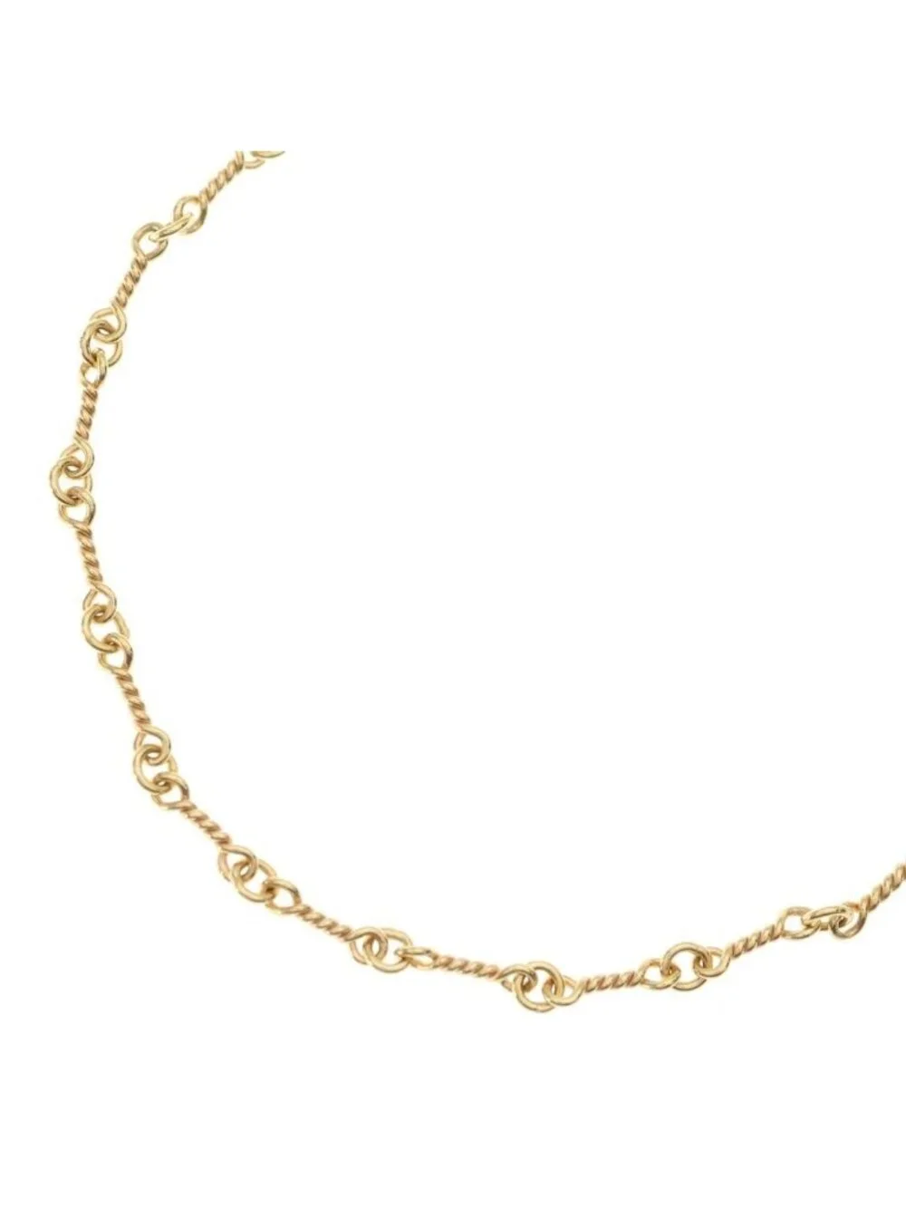 Chrome Hearts 22K Neckchain Twist Chain Necklace Gold